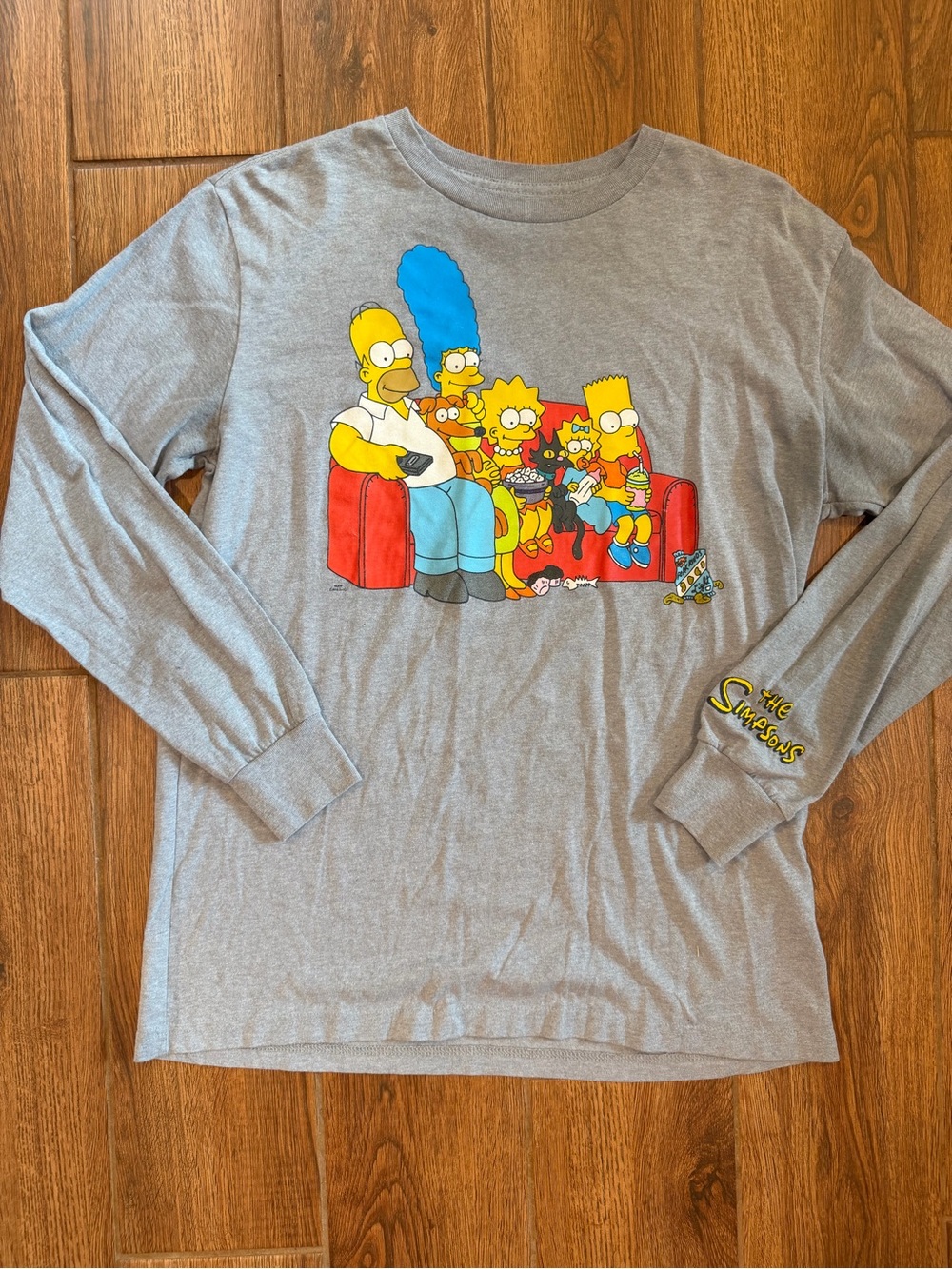 Fox The Simpsons Grey Long-Sleeve graphic Tee / men’s medium